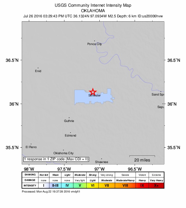 Did You Feel It? map: shaking reported by the public