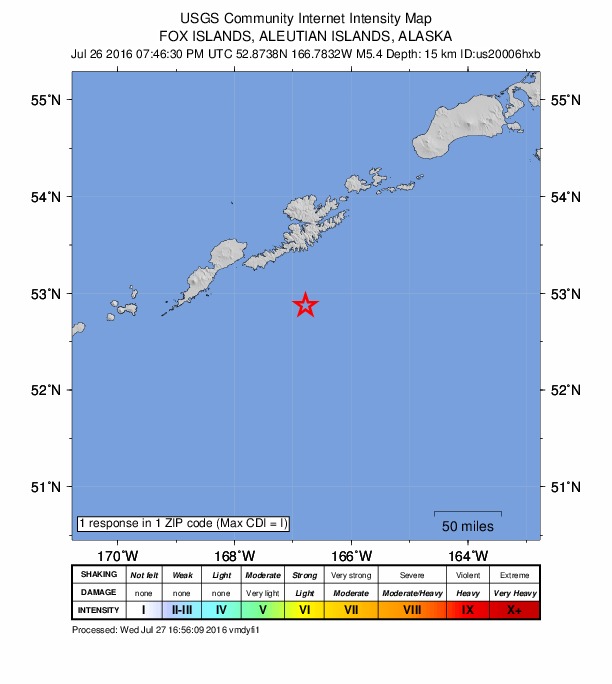 Did You Feel It? map: shaking reported by the public