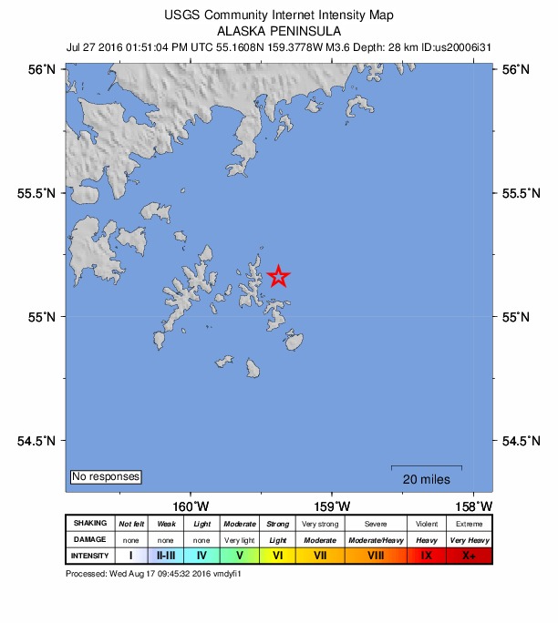 Did You Feel It? map: shaking reported by the public