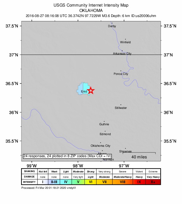Did You Feel It? map: shaking reported by the public