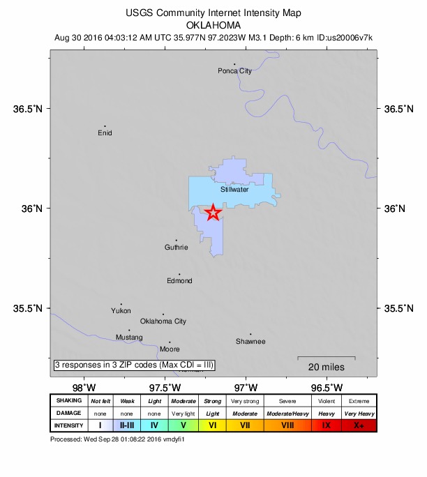 Did You Feel It? map: shaking reported by the public