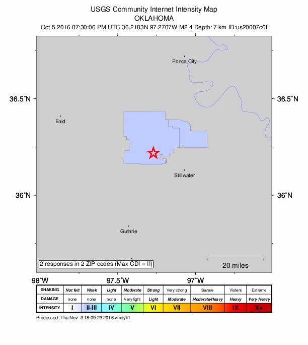 Did You Feel It? map: shaking reported by the public