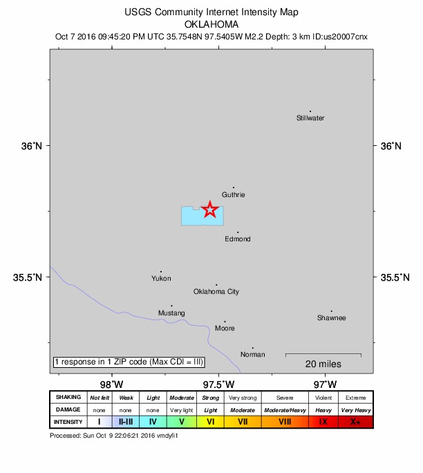 Did You Feel It? map: shaking reported by the public