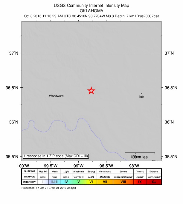 Did You Feel It? map: shaking reported by the public