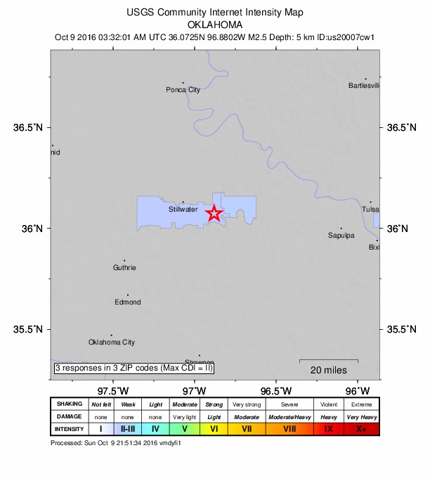 Did You Feel It? map: shaking reported by the public