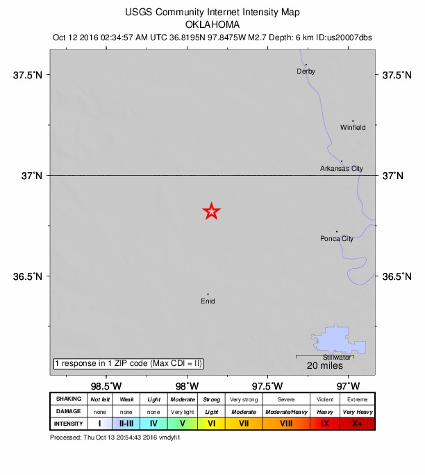 Did You Feel It? map: shaking reported by the public