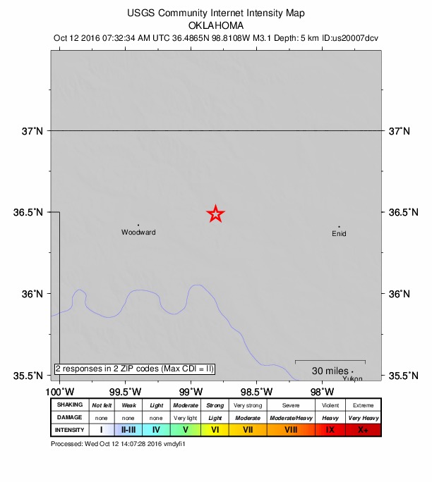 Did You Feel It? map: shaking reported by the public
