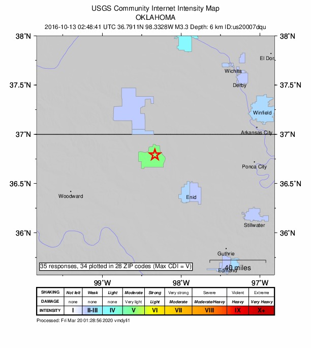 Did You Feel It? map: shaking reported by the public