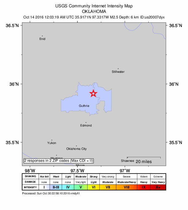 Did You Feel It? map: shaking reported by the public