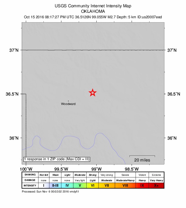 Did You Feel It? map: shaking reported by the public