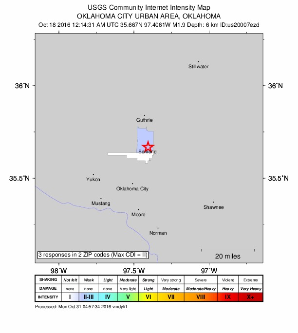 Did You Feel It? map: shaking reported by the public