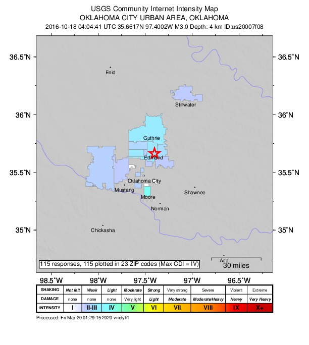 Did You Feel It? map: shaking reported by the public