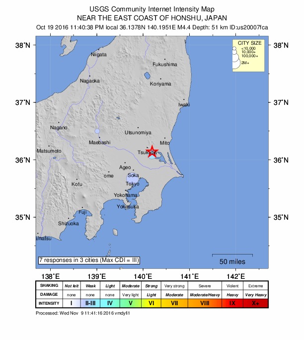 Did You Feel It? map: shaking reported by the public