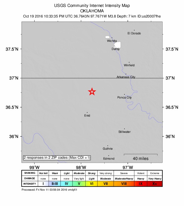 Did You Feel It? map: shaking reported by the public
