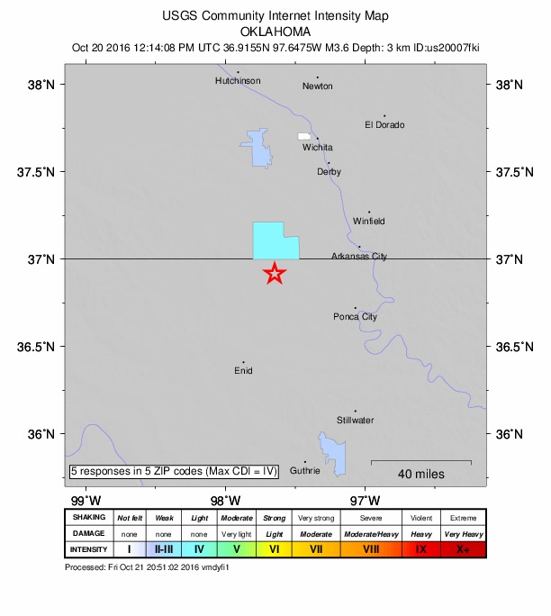 Did You Feel It? map: shaking reported by the public