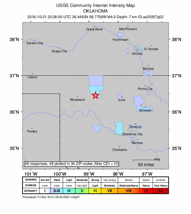 Did You Feel It? map: shaking reported by the public