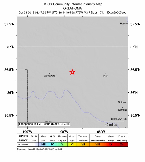 Did You Feel It? map: shaking reported by the public
