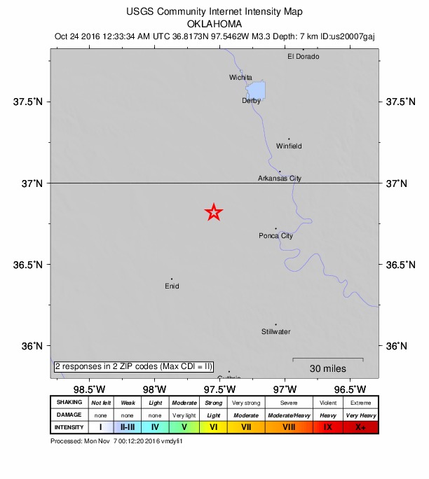 Did You Feel It? map: shaking reported by the public