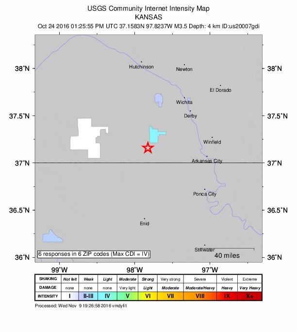 Did You Feel It? map: shaking reported by the public