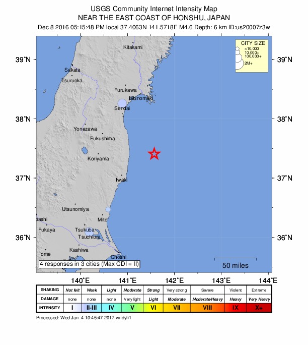 Did You Feel It? map: shaking reported by the public