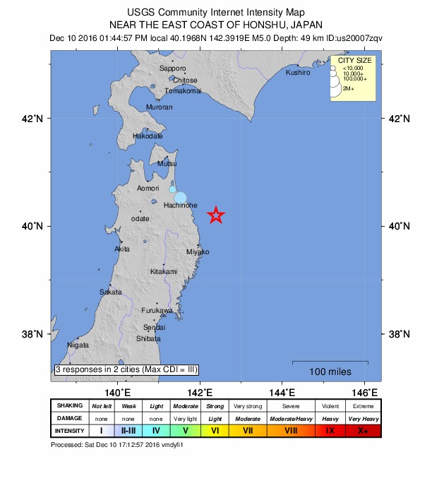 Did You Feel It? map: shaking reported by the public
