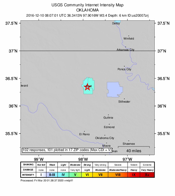 Did You Feel It? map: shaking reported by the public