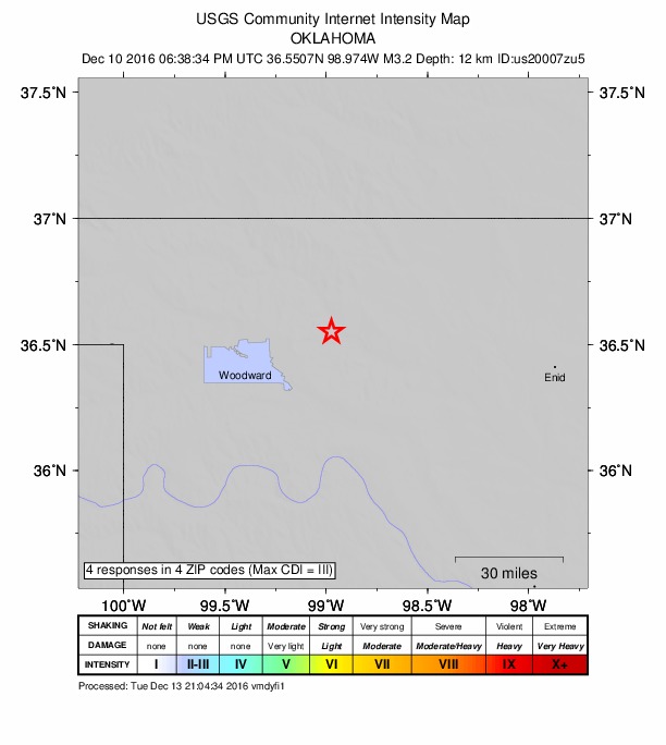 Did You Feel It? map: shaking reported by the public