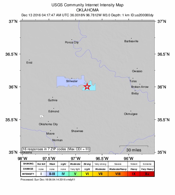 Did You Feel It? map: shaking reported by the public