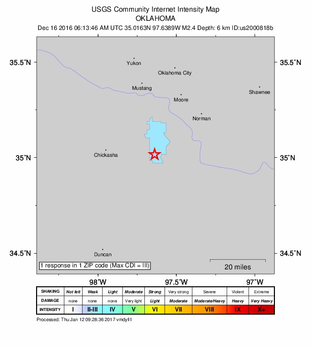 Did You Feel It? map: shaking reported by the public