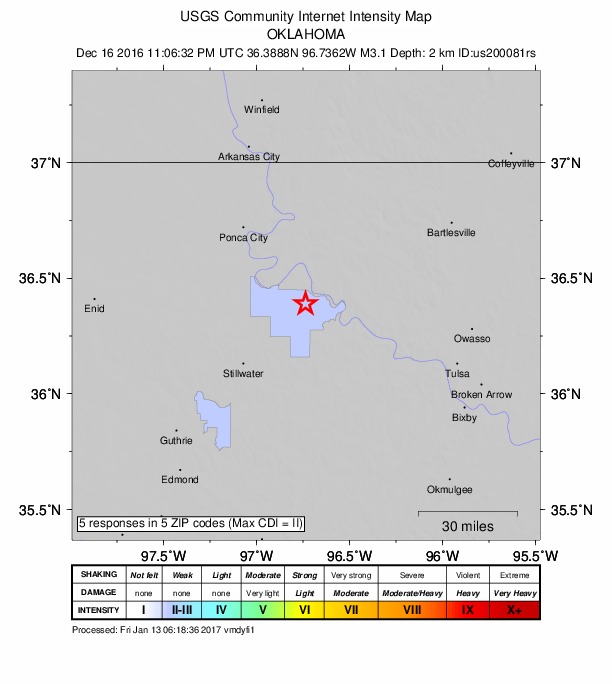 Did You Feel It? map: shaking reported by the public