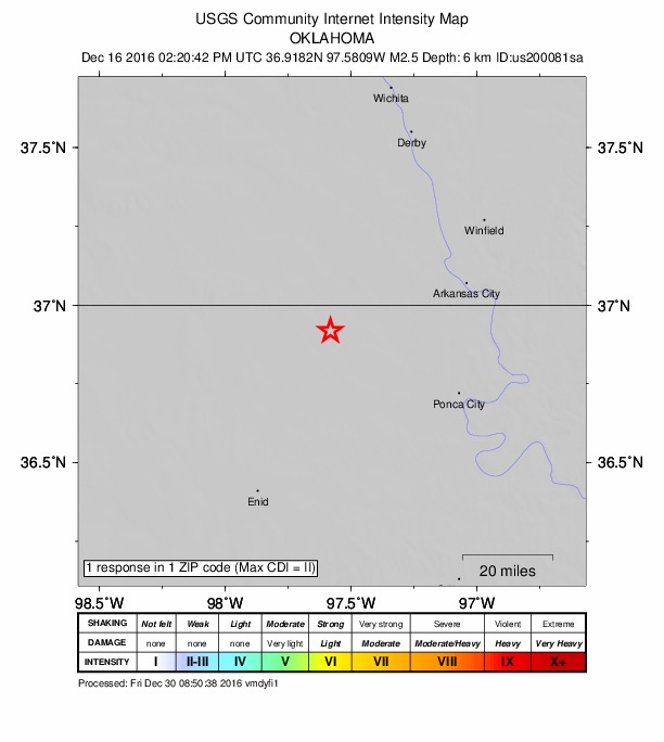 Did You Feel It? map: shaking reported by the public