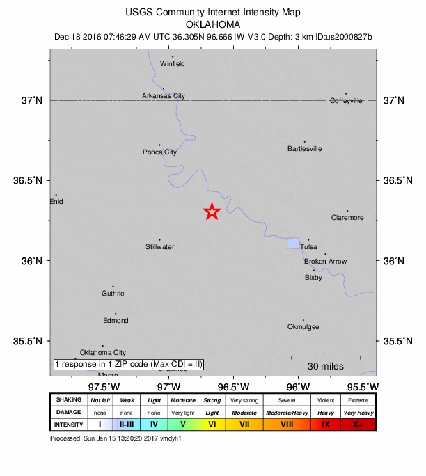 Did You Feel It? map: shaking reported by the public