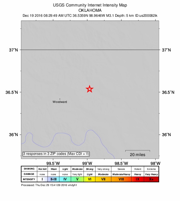 Did You Feel It? map: shaking reported by the public