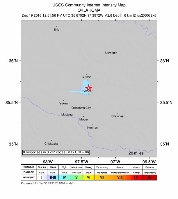 Did You Feel It? map: shaking reported by the public