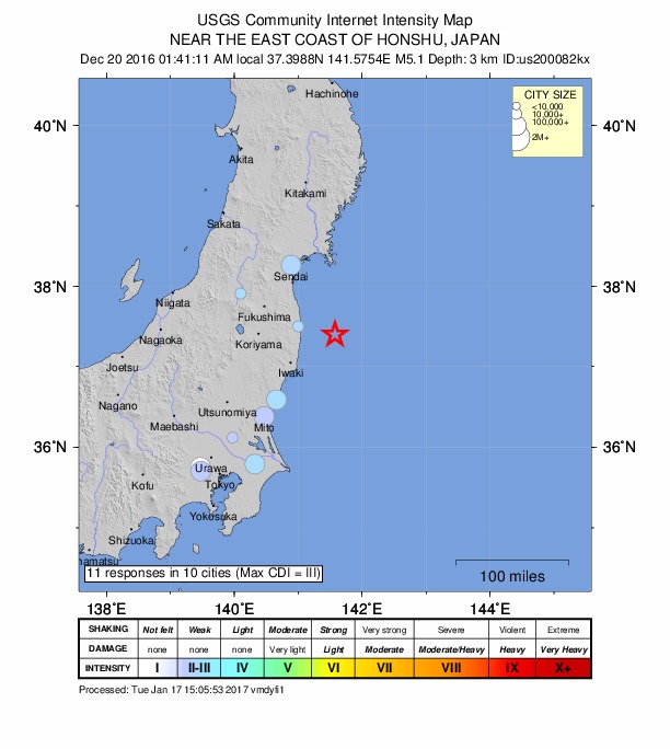 Did You Feel It? map: shaking reported by the public