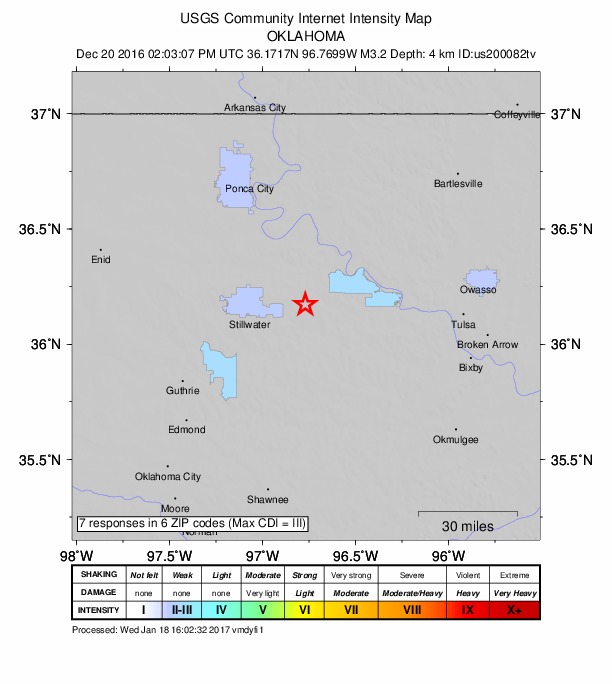 Did You Feel It? map: shaking reported by the public