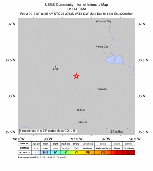 Did You Feel It? map: shaking reported by the public