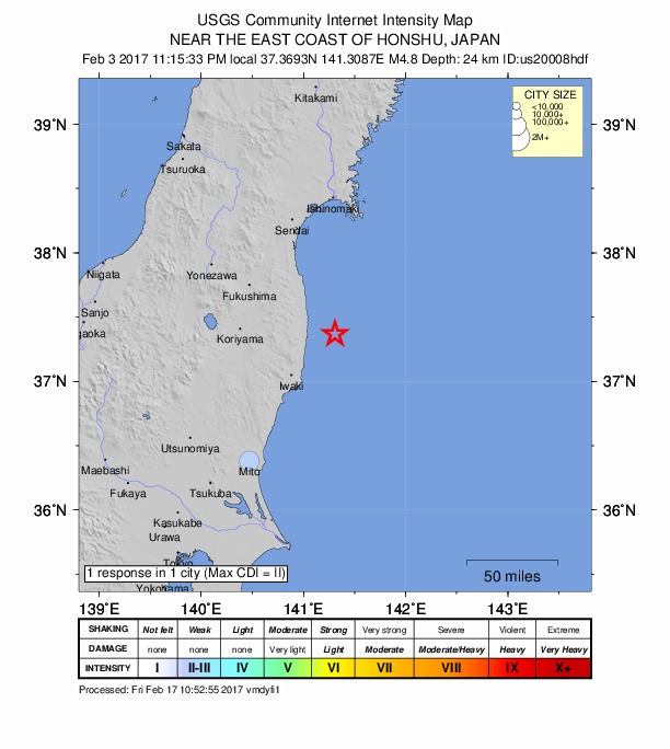 Did You Feel It? map: shaking reported by the public