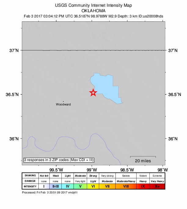 Did You Feel It? map: shaking reported by the public