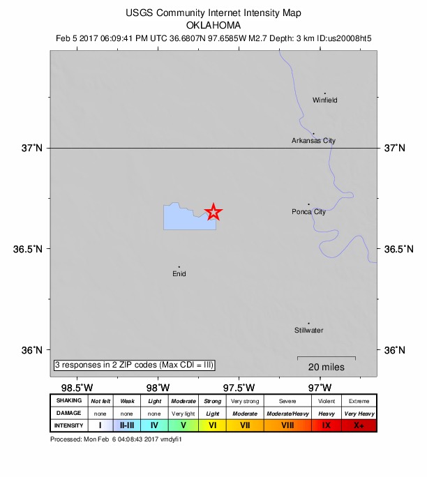 Did You Feel It? map: shaking reported by the public