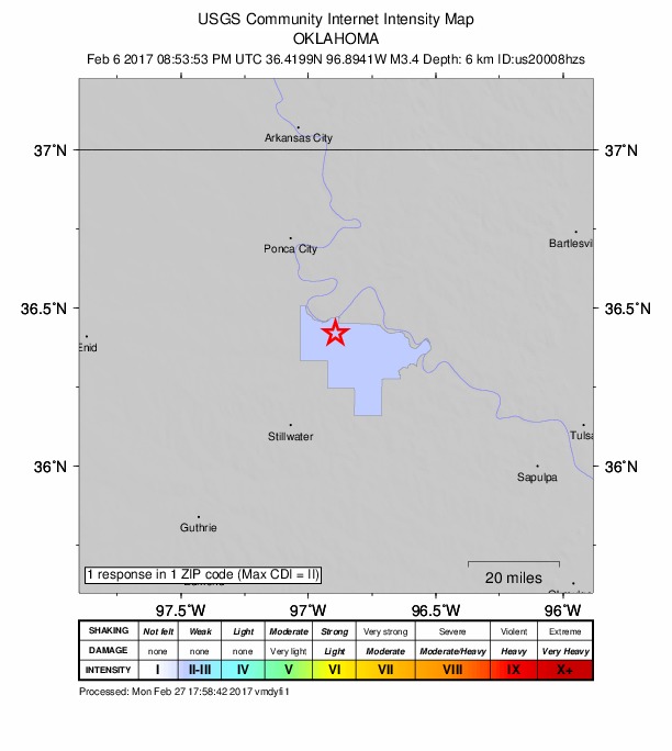 Did You Feel It? map: shaking reported by the public
