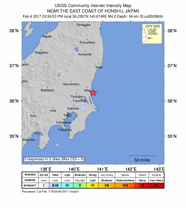 Did You Feel It? map: shaking reported by the public