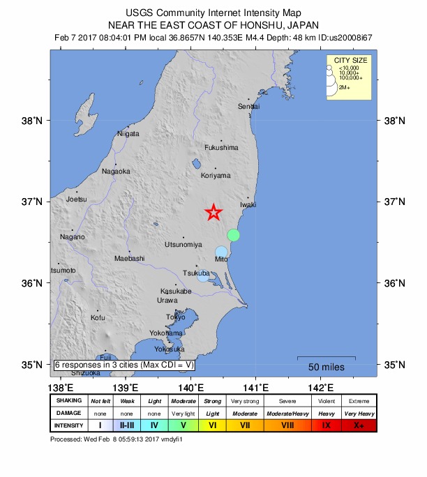 Did You Feel It? map: shaking reported by the public
