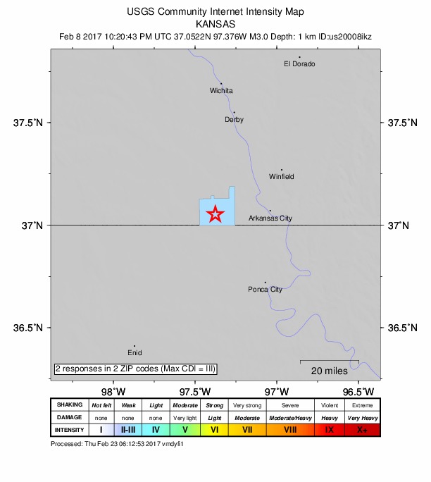 Did You Feel It? map: shaking reported by the public