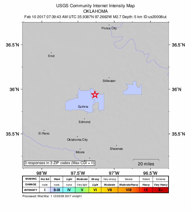 Did You Feel It? map: shaking reported by the public
