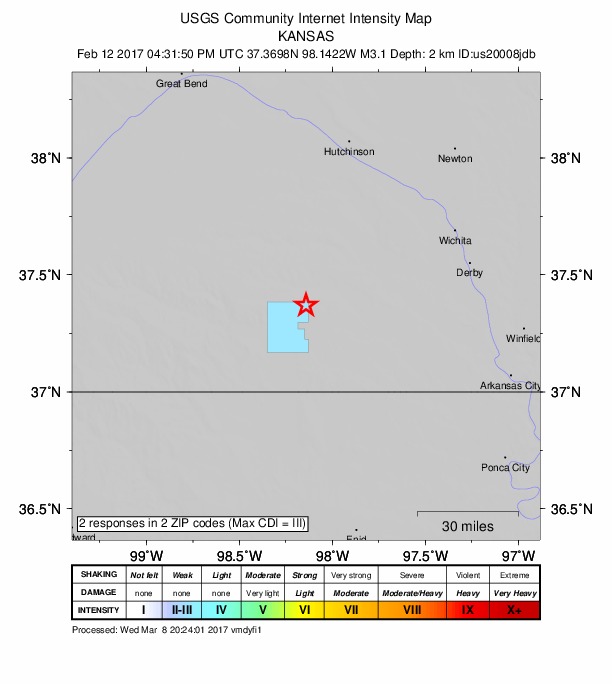 Did You Feel It? map: shaking reported by the public