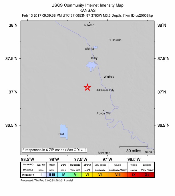 Did You Feel It? map: shaking reported by the public