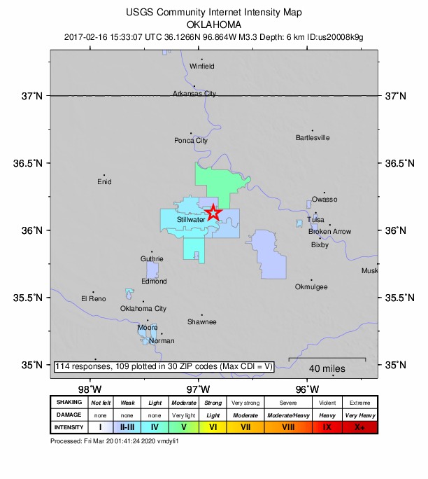 Did You Feel It? map: shaking reported by the public