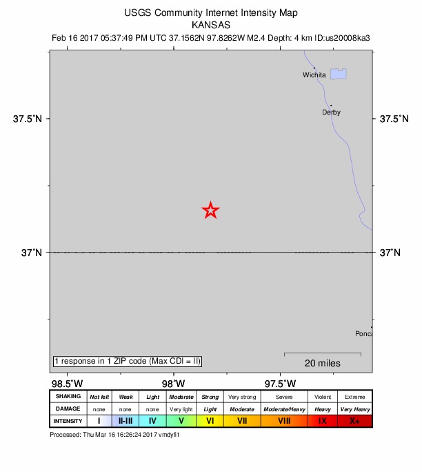 Did You Feel It? map: shaking reported by the public
