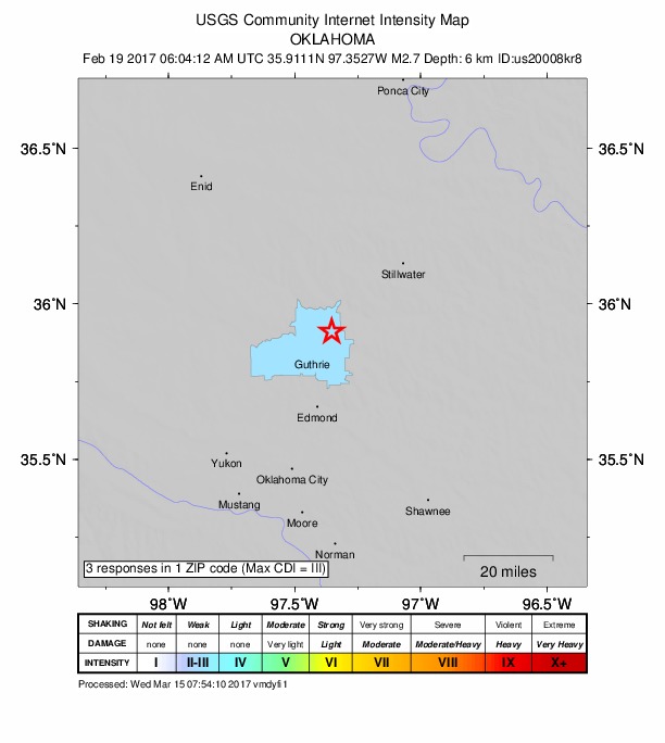 Did You Feel It? map: shaking reported by the public